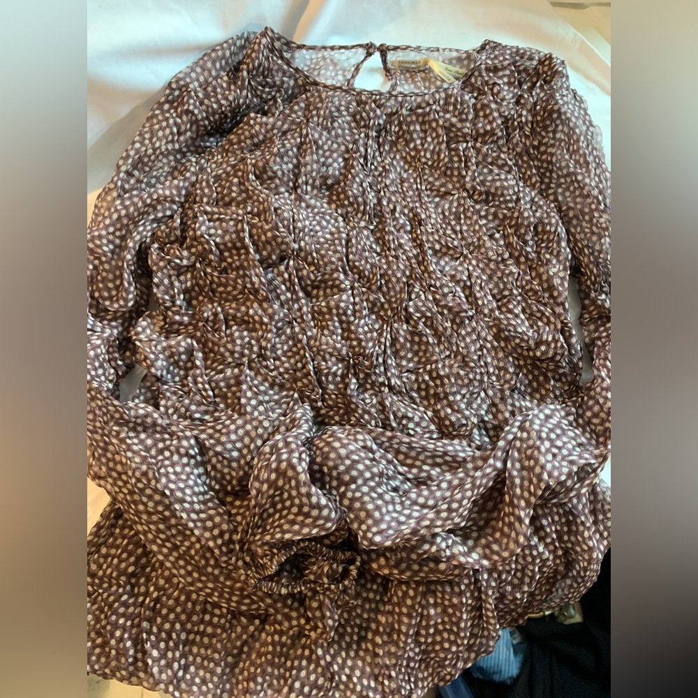 Polka Dot Brown Women's Top